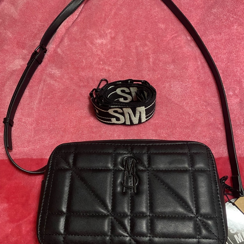 Steve Madden Black Quilted Crossbody Bag